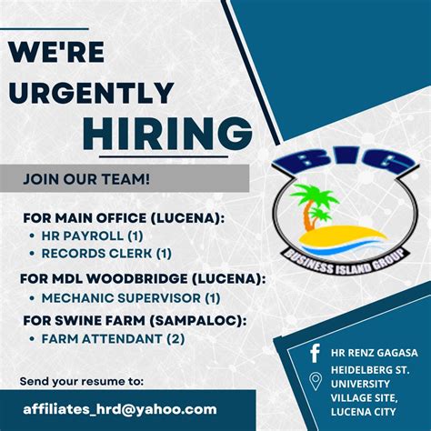 lucena city hiring jobs .